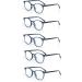 Buy 5 Pack Retro Round Plastic Frame Reading Glasses | Multi Color 2.0 Diopters for Men & Women - International Shipping Available - Buy Online on GoSupps.com