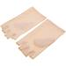1 Pair nail gloves nail lamp UV fingerless gloves for manicures nail art protective gloves nail light LED gloves manicure gloves UV protection protector touch screen Miss spandex Beige