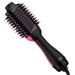 Hair Dryer Brush Blow Dryer Brush in One, 4 in 1 Styling Tools Blow Dryer with Ceramic Oval Barrel, Hair Dryer and Styler Volumizer, Hot Air Brush Hair Straightener Brush for All Hair Types Black/Pink