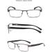Eyglajdd 4 Pairs Men's Metal Rectangle Reading Glasses - Spring Hinge Bronze 3.5x Magnification - Stylish & Comfortable - Buy Online on GoSupps.com