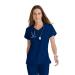 BARCO Grey's Anatomy Scrubs - Cora Scrub Top for Women Crossover V-Neck Fitted Back Super-Soft Women's Scrub Top Medium Indigo (Navy)