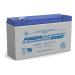 Power Sonic PS-6100 Rechargeable Sealed Lead Acid Battery 6V 12AH for General Purpose Medical Emergency Lighting Fire and Security with F1 Terminals