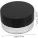 WOONEKY 6 Pcs Elastic Mesh Loose Powder Box Powder Case with Mirror DIY Powder Case Empty Portable Abs Black - Buy Online on GoSupps.com
