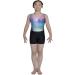 Aosva Girls Gymnastics Leotard Sparkle New Geometry Design | 9-10 Years (150CM) | Black Rainbow Set - Buy Online on GoSupps.com