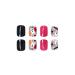 Shop Halloween Short Square Press on Nails - Glossy Pink & Black Ghost & Spider Designs - Full Cover Acrylic Manicure for Women - Buy Online on GoSupps.com