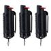 Police Magnum Keychain Pepper Spray Self Defense Belt Clip Holder - 3 Pack Tactical Maximum Strength OC with Dye - Small Safety Key Chains for Women & Men - Made in The USA Black