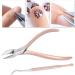 Nail Clipper Cutter Manicure Tool Kit with Safety Cover Stainless Steel Professional Trimmer Ingrown Toenail for Paronychia Thick Fingernail (rose gold) - Buy Online on GoSupps.com