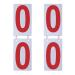 TOPTIE 2 Sets Tennis Score Keeper Visible 0-9 Double Sides Flip Scoreboard Numbers Red 4 x 7 Inch