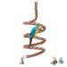 ASOCEA Bird Perch Parrot Rope Perches Stand Bird Toys Budgie Swing Climbing Toys Rotate Bird Bungee Toys for Parrot Parakeet Cockatiel Cockatoo Conure