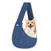 FDJASGY Small Pet Sling Carrier-Hands Free Reversible Pet Papoose Bag Tote Bag with a Pocket Safety Belt Dog Cat for Outdoor Travel Navy Blue