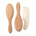 DOITOOL 3pcs Bath Set Kids Suit Newborn Set Baby Massage Brush Wooden Toddlers Comb Baby Hair Brush Bristle Hair Brush for Baby Wooden Comb Shampoo Brush Hairbrush Bamboo Boutique Bristles