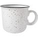 Set of 4 White Speckled 14oz Ceramic Campfire Mugs - Durable Camping Style Coffee Cups for Outdoors/Home - Buy Online on GoSupps.com