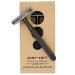 Parker Safety Razor Model 78R 3-Piece Closed Comb Safety Razor With 5 Parker Platinum Blades Included (Graphite / Gun Metal) Graphite / Gun Metal