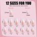 LADYING 24 Pcs Gel False Nails Short Almond French Tip Gradient White Fake Nails with Nail Glue - Women's Nail Art Kit - Buy Online on GoSupps.com