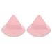 VOCOSTE 2 Pcs Loose Powder Puff Face Soft Triangle Puff Blender Beauty Makeup Tool Short Plush Pink