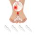 Toe Separators 4 PCS Silicone Toe Separators Bunion Corrector for Women and Men to Correct Bunions and Restore Big Toes to Their Original Universal Size. (White 3)
