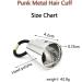 Vipolishtry 2 Pieces Gothic Punk Metal Circle Hair Cuff Elastic Hair Band Hair Ties Ponytail Holder Hair Rope Accessory for Women Girls - Buy Online on GoSupps.com
