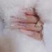 ZYBUXY 24pcs wedding nails for bride Luxury Super Long False nails Rectangl Acrylic Nails Nude Salon Fake Nails Press on Nails Glossy for women and girls City beauty