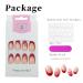 Shop Halloween Press on Nails - Medium Length Horror Bloody Fake Nails | Red French Tips Coffin Full Cover with Glue | 24Pcs for Halloween Party - Buy Online on GoSupps.com