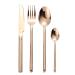 Flatware Sets Tablewellware Black Gold Cutlery Forks Knives Spoons Tableware Set Stainless Steel Cutlery Kitchen Dinnerware Set Stainless Steel (Color : Rose Gold)