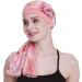 Elegant Chemo Cap with Silky Scarfs - Coral | For Cancer Women Hair Loss Sleep - Buy Online on GoSupps.com
