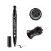 Eyeliner Stamp Wingliner, Waterproof Smudgeproof Liquid Eye Liner Gel Pen Set, Long Lasting Heart Black Thin Double Ended Pencil Makeup Tools for Women (A Star)