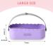 Buy 3 in 1 Silicone Makeup Brush Cleaner Bowl with Drying Holder - Simple Purple | International Shipping - Buy Online on GoSupps.com