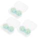Gatuida 3st contact lens container container travel case for contact lenses waterproof storage boxes for eye lens eye lens tanks portable bracket colored contact lenses plastic light green 7x4.5x2.5cm