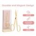 24K Gold-Plated Eyelash Scissors - Precision Stainless Steel Cutting Tool for False Lashes Eyebrows Beard and Facial Hair - Buy Online on GoSupps.com