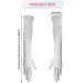 NQEUEPN Women Long Gloves Long Elbow Satin Gloves 21" Stretchy 1920s Opera Gloves Hand Care Moisturizing Gloves for Women Girls Evening Party Dance (Silver) - Buy Online on GoSupps.com