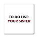 Funny to Do List Your Sister Sarcasm Sarcastic Saying Fun Sarcasm Hilarious Novelty Husband Men Women Magnets 3" 3"