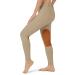 beroy Kids Horse Riding Knee-Patches Pants Girls Equestrian Front-Zip Breeches Legging with Pockets Khaki X-Small
