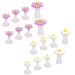 16 Pieces Silicone Toe Separators Daisy Flower Toe Spacers Nail Art Tools Toe Nail Separator for Women Nail Art Pedicure Manicure