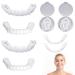 MIIKUU 2 pairs of teeth to put on prostheses fake teeth cosmetic veneers teeth set at the top and below temporary teeth lightening dentures for men women