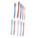 Combined 10th small toothbrushes toothbrushes with soft bristles made of plastic hard toothbrushes for adult gum interfears clean older slang shark plastic