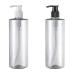Beeria 2 pieces 500 ml of empty plastic refill bottles for lotion cream pump shampoo shower gel storage container for toilet articles