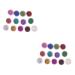 Beavorty 24 boxes of Color Pearl Mixed Colors Shadow Powder Pigment Cosmetic Makeup Eye Glitter Professional mediumx2pcs Assorted Colorx2pcs