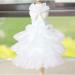 Delifur Dog White Wedding Dress Princess Fashion Skirt for Small Medium Dogs & Cats (L) - Buy Online on GoSupps.com