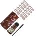 miduoidn Eyebrow Stamp Stencil Kit Waterproof Brow Powder Definer Makeup Tools Hair Root Cover Up Styling Conceal Stick Stencils Black 1 count (Pack of 1)