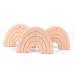 Colcolo 10x Natural Beech Wooden Baby Teething Toys - Rainbow Shape Chew Toys for Toddlers | Safe & Eco-Friendly - Buy Online on GoSupps.com