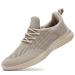 Wrezatro Men's Slip on Walking Shoes Ultra Light Breathable Non Slip Running Shoes Casual Fashion Sneakers Mesh Workout Sports 10 Khaki