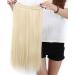 SEGO 58cm Clip-In Hair Extensions - 120g Real Human Hair Smooth Blonde (Blond-1 23) - Perfect for Effortless Hair Styling - Buy Online on GoSupps.com