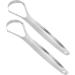 Ververt Touch Stainless Steel Tongue Scrapers - 2 Pack | Portable Reusable Oral Care Tool for Fresh Breath & Clean Tongue - Buy Online on GoSupps.com