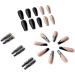 Bufenia Coffin Butterfly Fake Nails Leopard French Ballerina False Nails Matte Snake Pattern Pearl Press on Nails Long Full Cover Acrylic Nails Stick on Nails for Women and Girls (B) - Buy Online on GoSupps.com