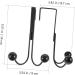 KICHOUSE 2pcs Double Hook Wall Mounted Organizer Over Door Storage Rack Door Hanger Metal Clothes Hook 14x9cm Black - Buy Online on GoSupps.com