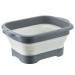 GKYMYZ Collapsible Sink with Drain Plug Sink Basin 16.5"x12"x7" Collapsible wash Basin Portable Sink tub for Dishes Space-Saving Kitchen Storage Tray Dish tub Camping Kitchen