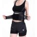 Lumbar support belts women men warm fitness sports breathable four-year steel plate lumbar spine herniated disc waist/abdominal support (Schw Black S