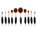 BeautyCoco Oval Toothbrush Makeup Brush Set - 10 Piece Rose Gold Cosmetic Tool Set in Gift Box - Buy Online on GoSupps.com
