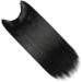 Silk-co 24 inch Wire in Hair Extensions One Piece Hairpiece Sythetic Hidden Elastic Long Straight Half Head Black - Buy Online on GoSupps.com