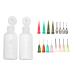2Pcs Jagua Henna Temporary Tattoo Kit Applicator Bottles with 16 Tips Needles for Henna Tattoo Cone Tattoo Bottle Kits - Qty 2 & 16 Tips